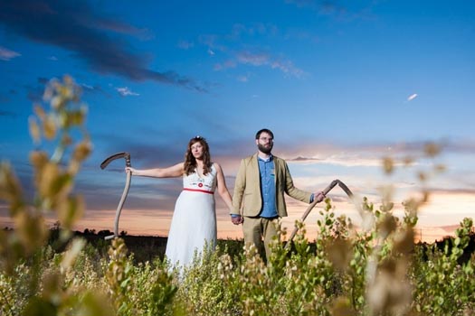 Gabby’s Hemp Embroidered Wedding Dress with Mexican Flair