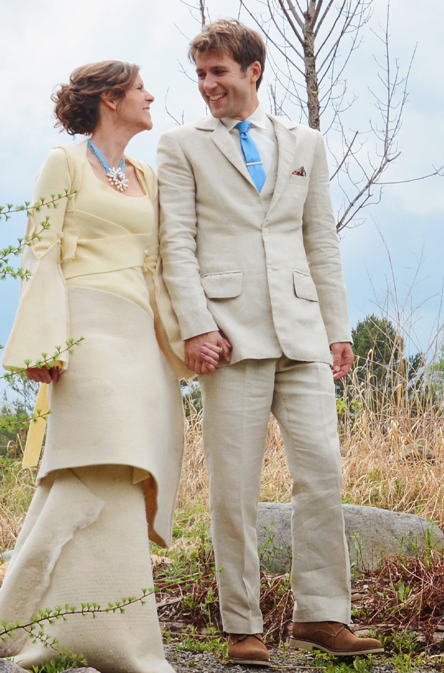 Custom Hemp Suit Eco Wedding Attire by Tara Lynn 